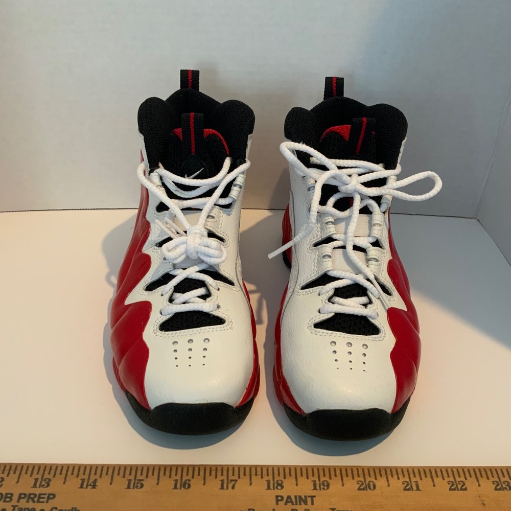 Nike Air Penny III 3 LE GS White Varsity Red Black 344977-101 Mens 4.5Y Sneakers